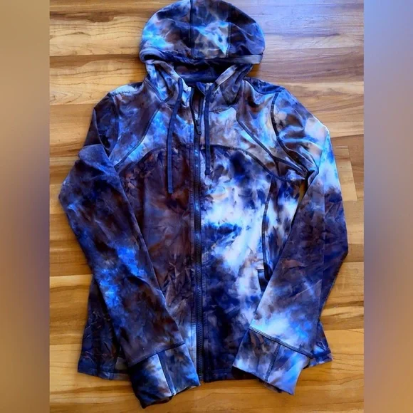 Rae Mode Marble Tie Dye Fitted Jacket Hoodie 2XL NWOT Athletic Zip - Picture 6 of 11